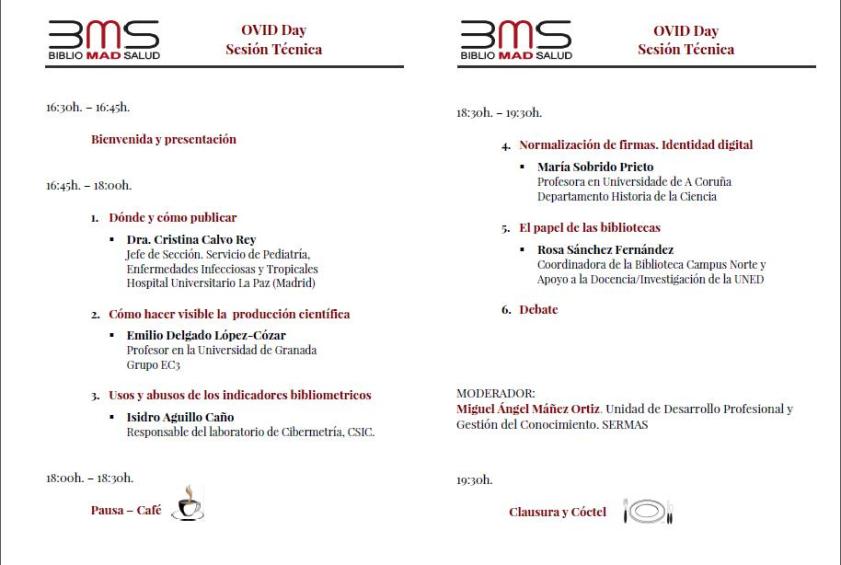 “Visibilidad de la producción científica en salud: publicación, métricas y autoría”, el día 13 en el Colegio de Médicos de Madrid