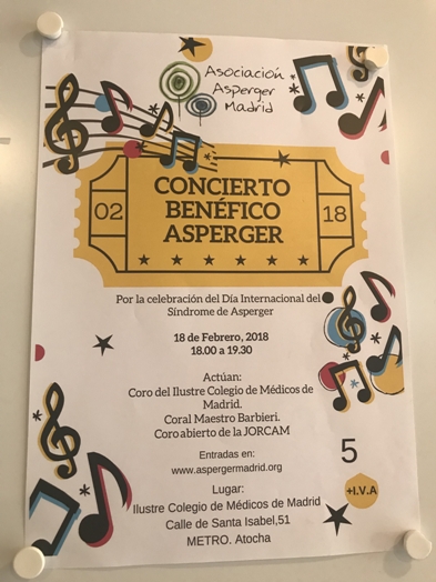 El domingo, concierto benéfico en el Colegio de Médicos con motivo del Día Internacional del Síndrome de Asperger