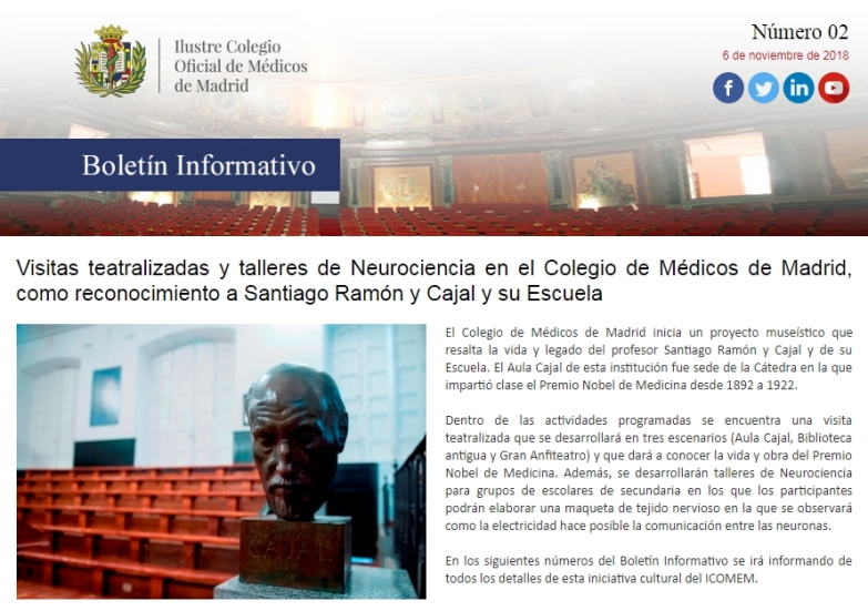 El Colegio de Médicos de Madrid lanza el segundo número de su Boletín Informativo