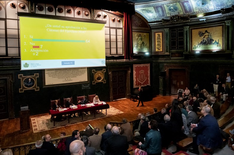La Asamblea de Compromisarios del ICOMEM aprueba las cuentas del ejercicio 2018 que se han cerrado con un resultado positivo de 643.396 euros