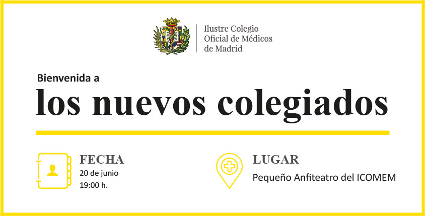 El próximo 20 de junio, el Colegio de Médicos de Madrid dará la bienvenida a los nuevos colegiados