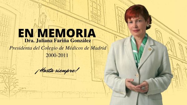 El ICOMEM lamenta el fallecimiento de Juliana Fariña González, ex presidenta del Colegio