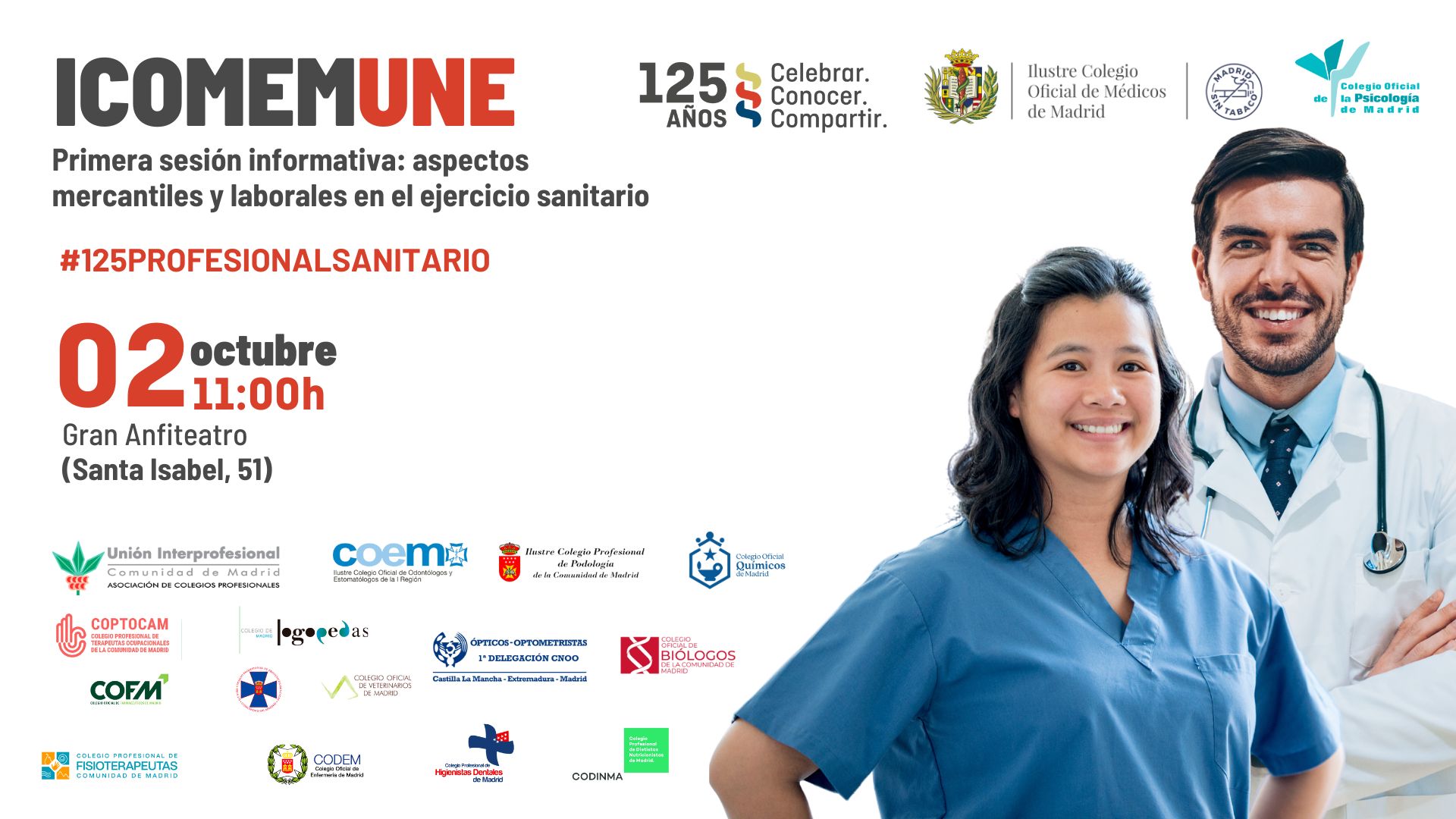 Primera sesión informativa sobre el ejercicio profesional sanitario en el ámbito laboral y mercantil e