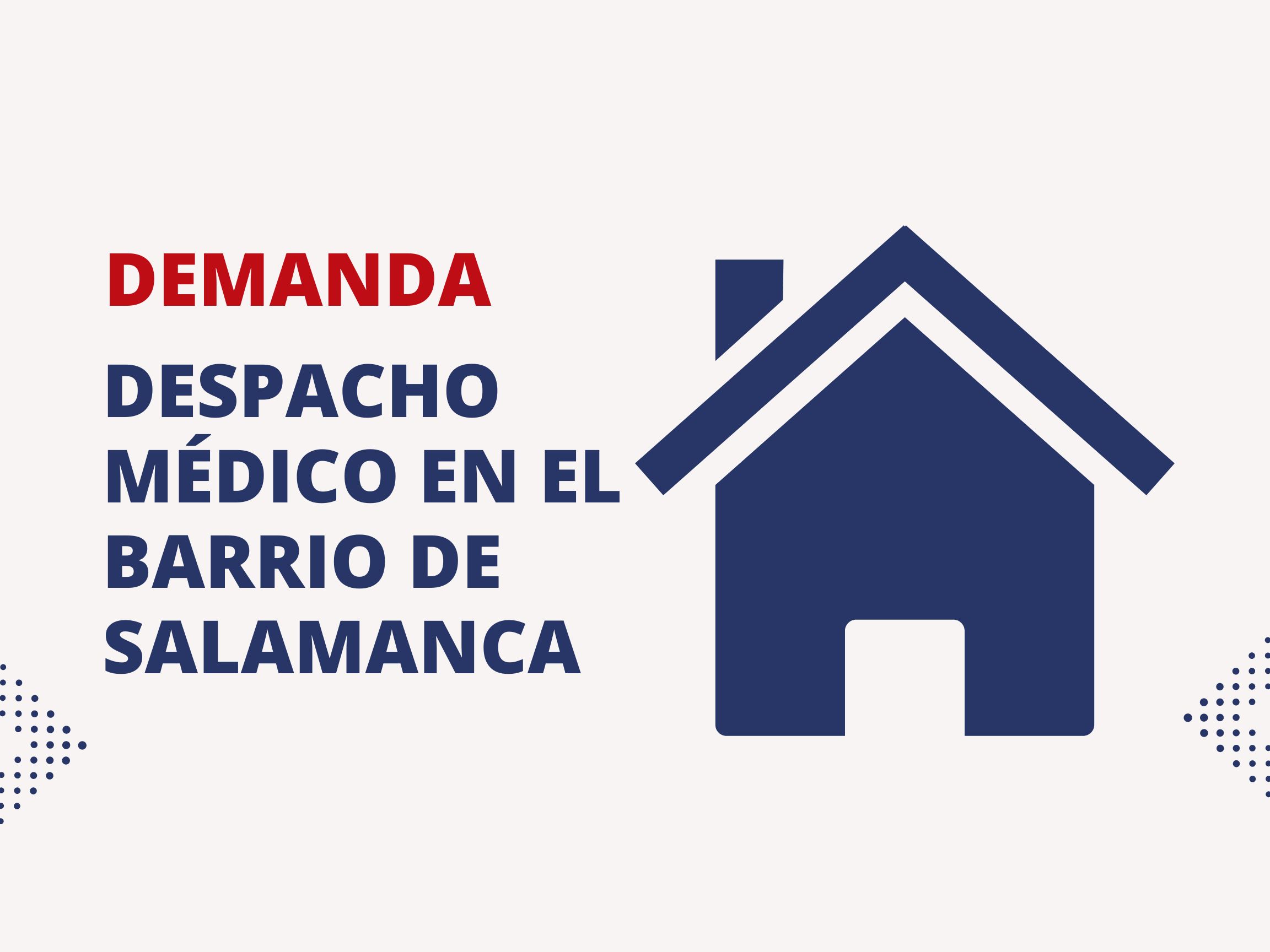Buscamos un despacho médico en el Barrio de Salamanca (ventas inclusive)