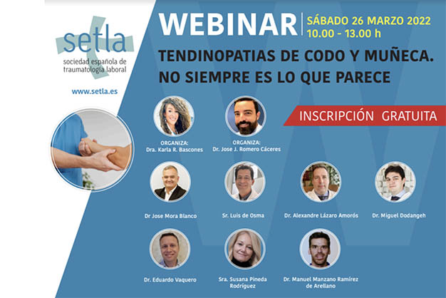 WEBINAR: Tendinopatías de codo y muñeca, no siempre son lo que parecen